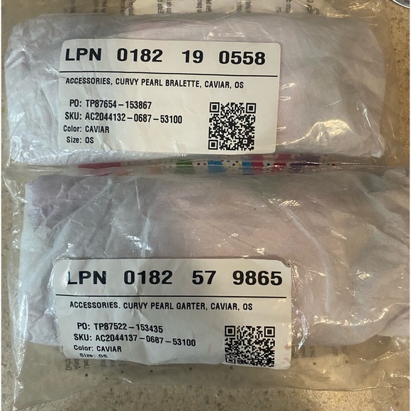 String of Pearls Cupless Bralette and Garter - Picture 7 of 10